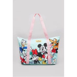 Mickey And Friends 'Strike A Pose' Turquoise Large Tote Bag